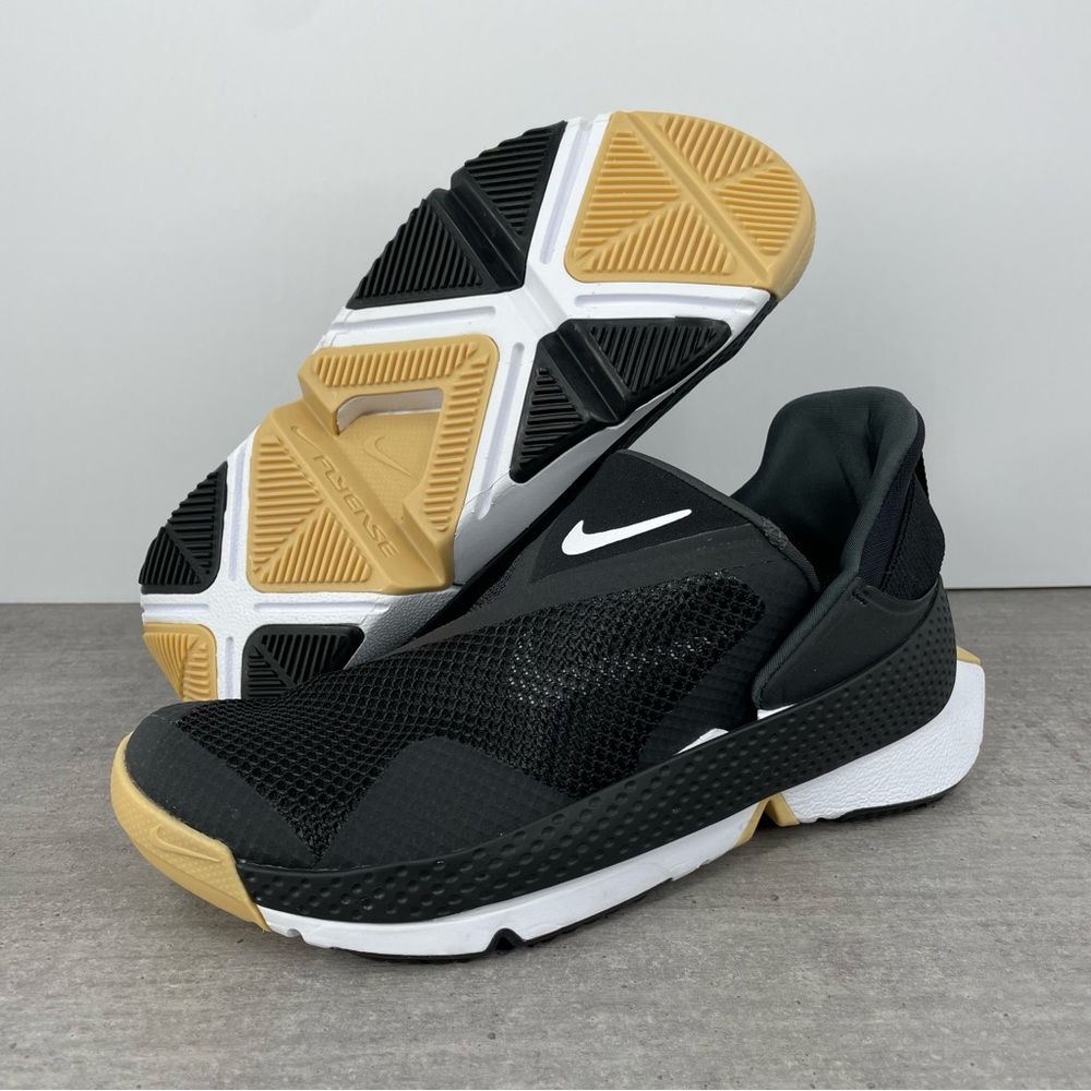 Nike Go Flyease Athletic Running Shoes Black/Gum DR5540-001